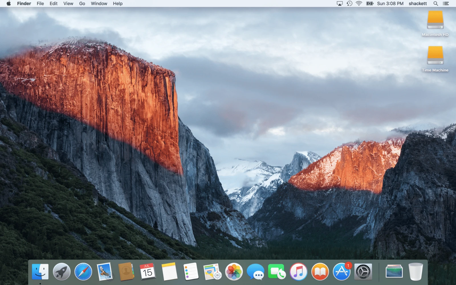 Screenshot of OS X El Capitan