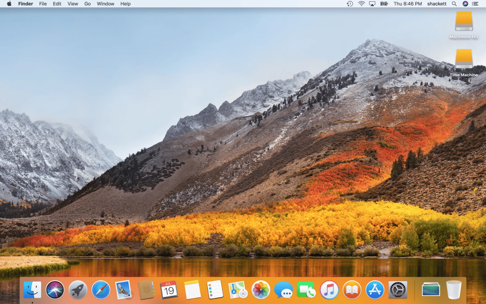 A screenshot of macOS High Sierra