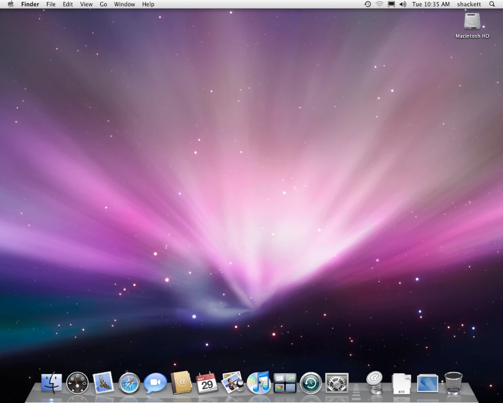 A screenshot of Mac OS X Leopard.