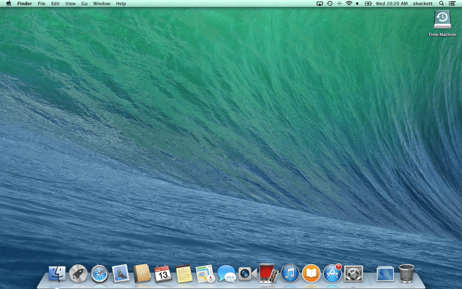 OS X Mavericks Desktop