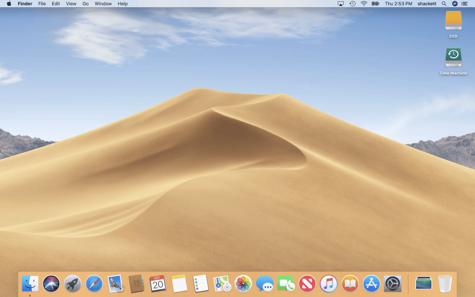 A screenshot of macOS Mojave