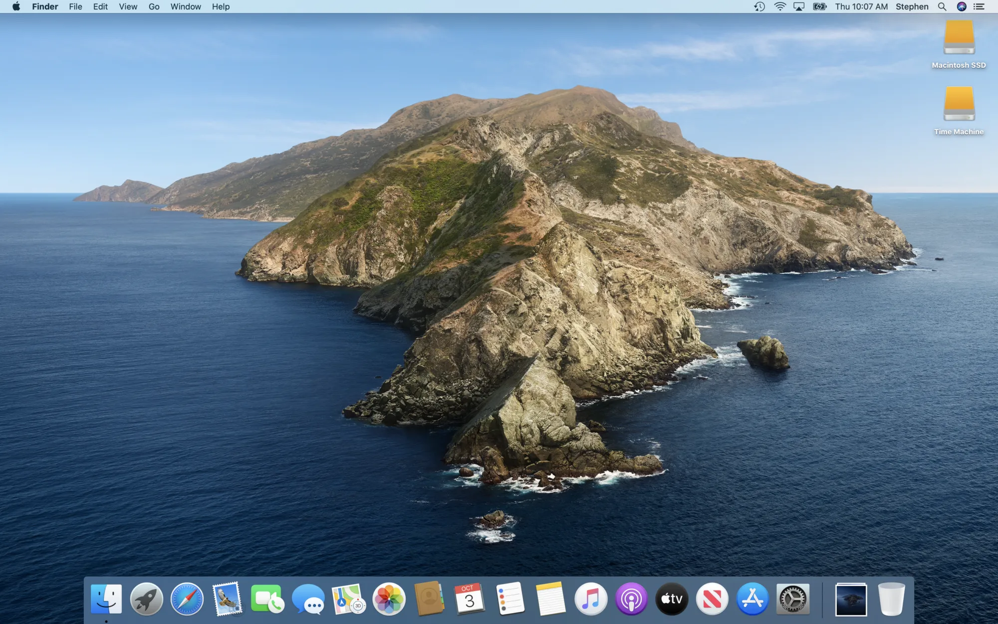 macOS Catalina screenshot