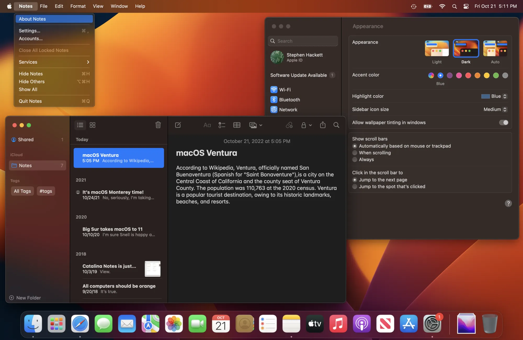macOS Ventura screenshot